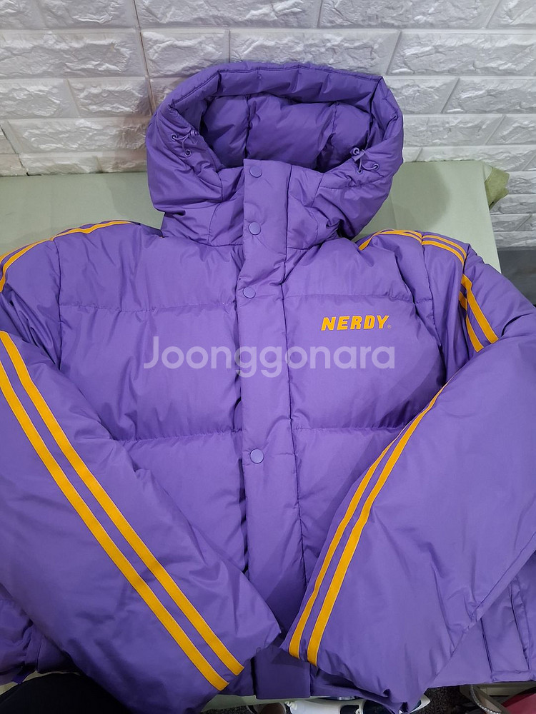 널디 퍼플 롱패딩 L + 널디 퍼플반바지 L--5