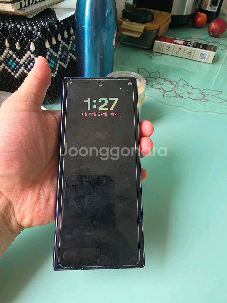갤럭시폴드6 512GB 블루 자급제 풀박스--0