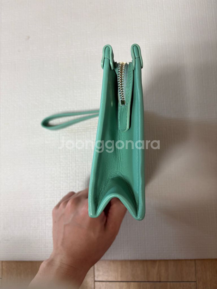 샤넬 트위드 클러치 민트--2