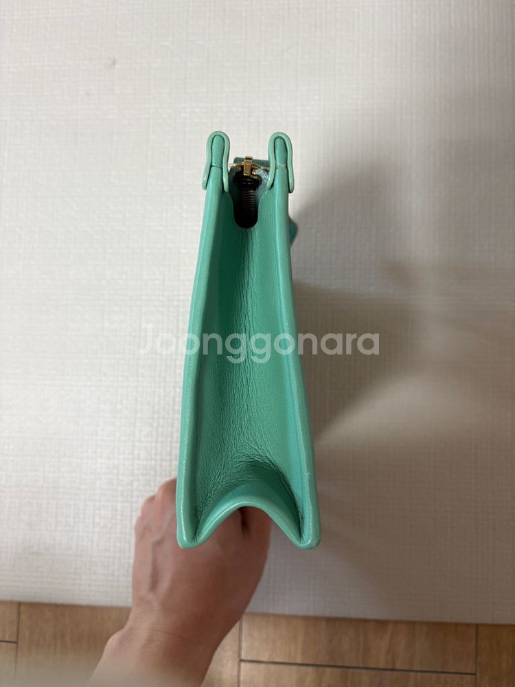 샤넬 트위드 클러치 민트--4