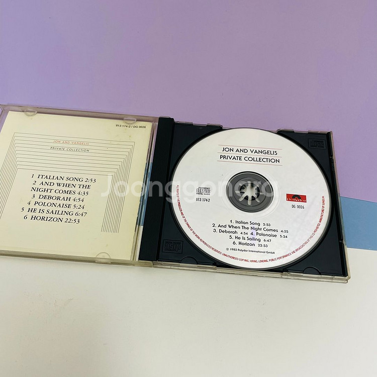 [중고음반/CD] 존 앤 반젤리스 Private ...--5