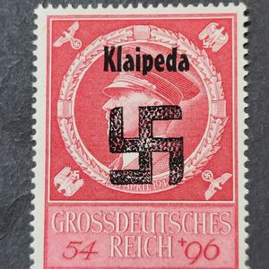 (희귀우표)1944년 독일 히틀러 55회 생일 오버프린