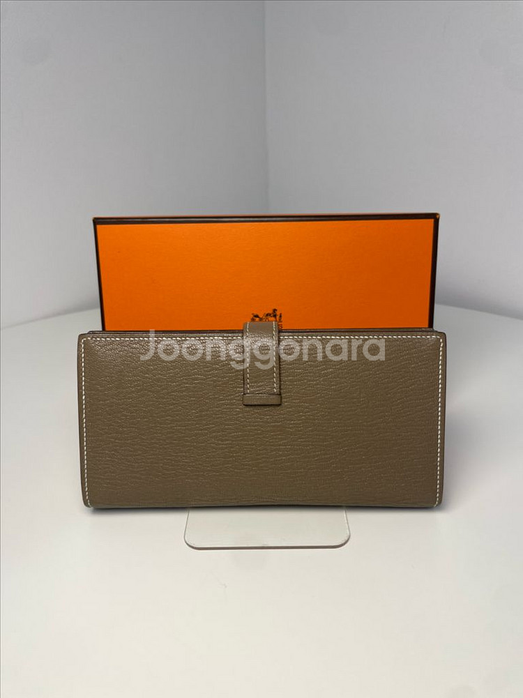 에르메스 미조레 베안 장지갑 에토프 은장--3