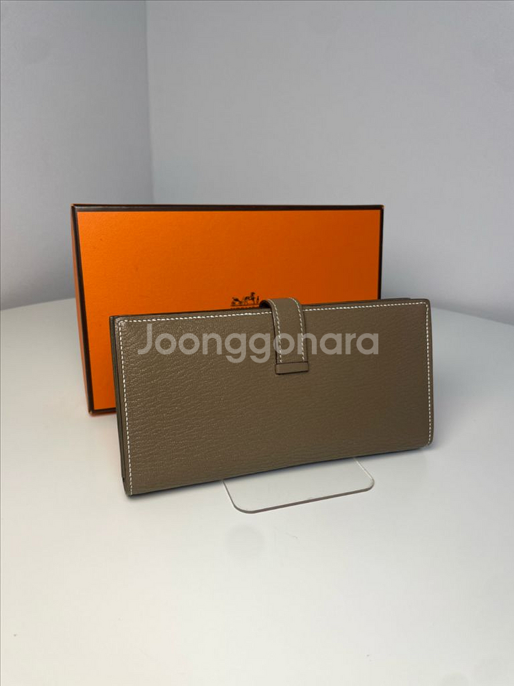 에르메스 미조레 베안 장지갑 에토프 은장--4