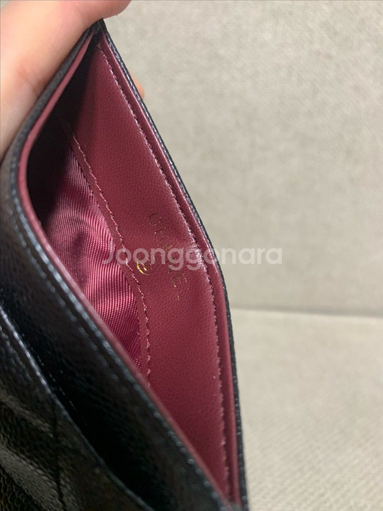 새상품 샤넬캐비어 카드지갑 풀박스--1
