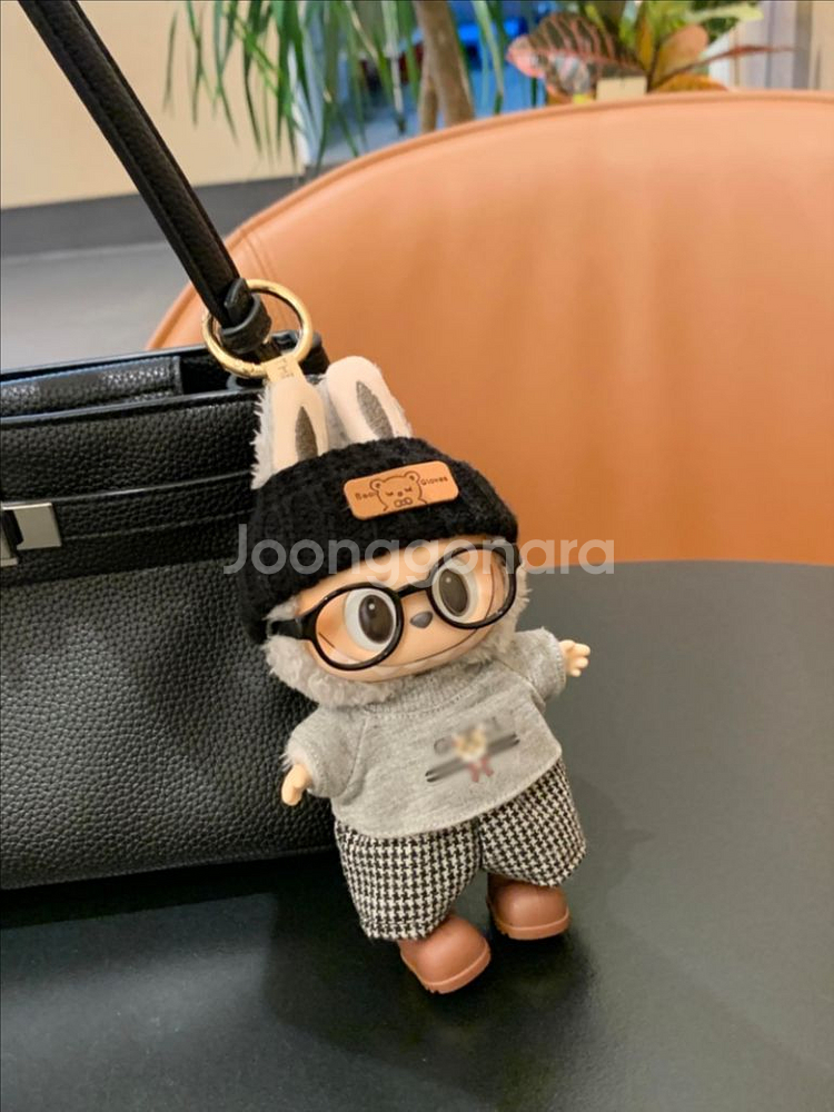핸드메이드 라부부 인형옷 그레이 맨투맨 바지 세트--0