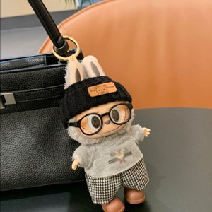 핸드메이드 라부부 인형옷 그레이 맨투맨 바지 세트