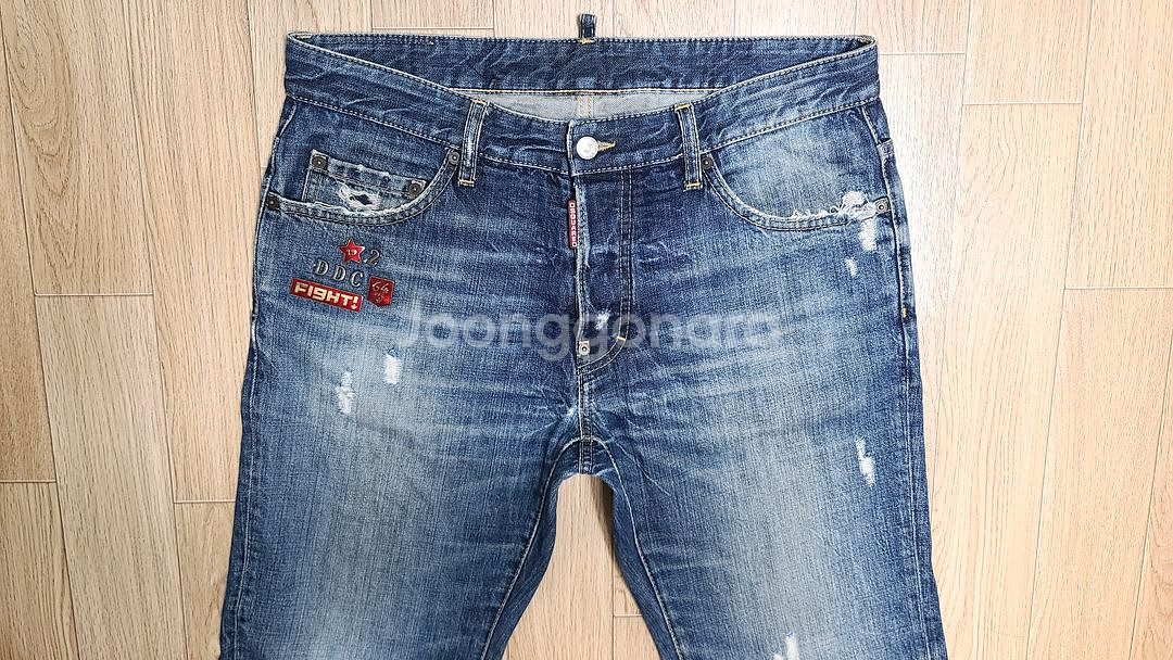 정품 디스퀘어드 와펜 디스워싱진 청바지 48 50--2