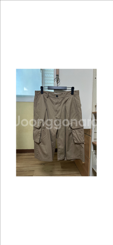토니웩 가먼트 워시드 코튼 카고 쇼츠--3