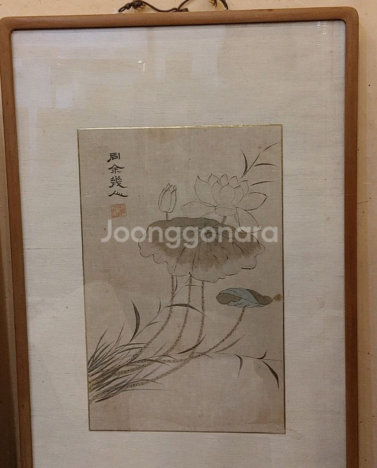 연꽃 민화 동양화 그림 조선시대--0