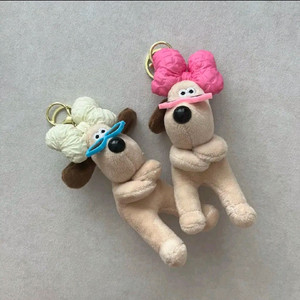 새상품 그로밋 리본 하트선글라스 인형 키링
