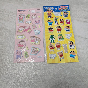 (일본구매)짱구는못말려 블록스티커 2종(새상품)