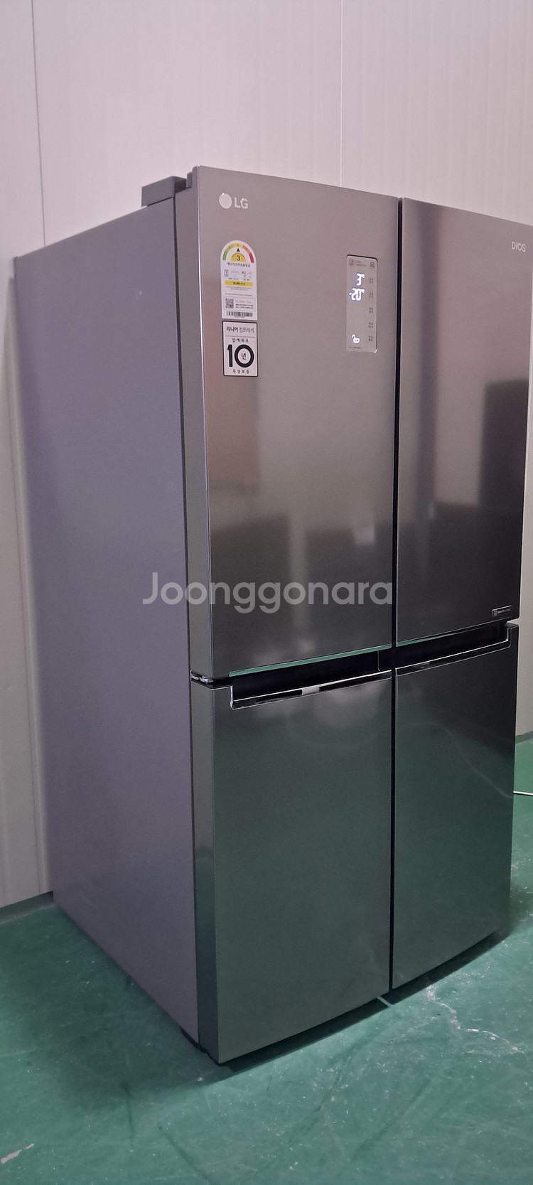 1537 엘지디오스 866L 4도어양문형냉장고(메탈)--1