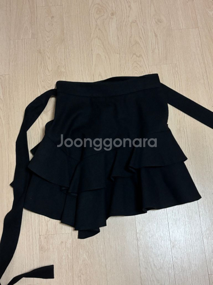 MAJE 마쥬 언발란스 벨티드 러플 소프트 스커트--4