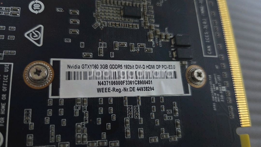 그래픽카드 팝니다 gtx 1060 3g--3