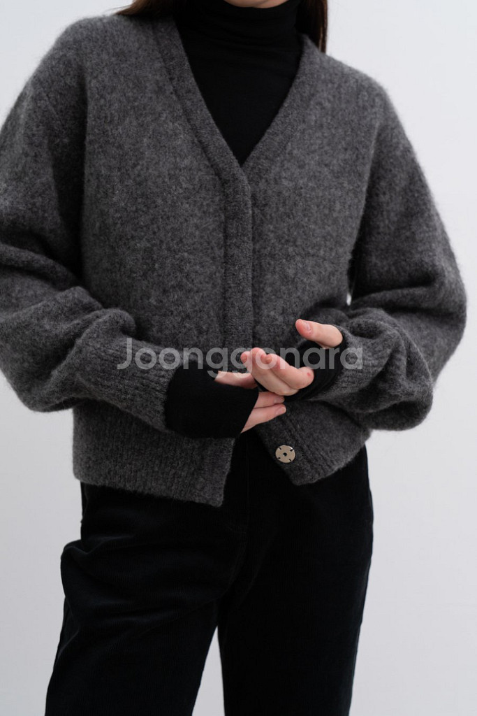 인사일런스 모헤어 가디건--1