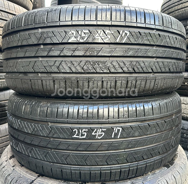 215 45 17한국중고타이어2개2154517--0