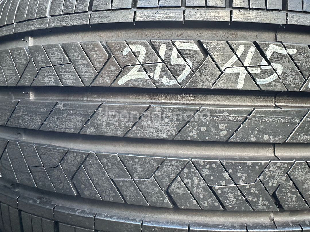 215 45 17한국중고타이어2개2154517--1
