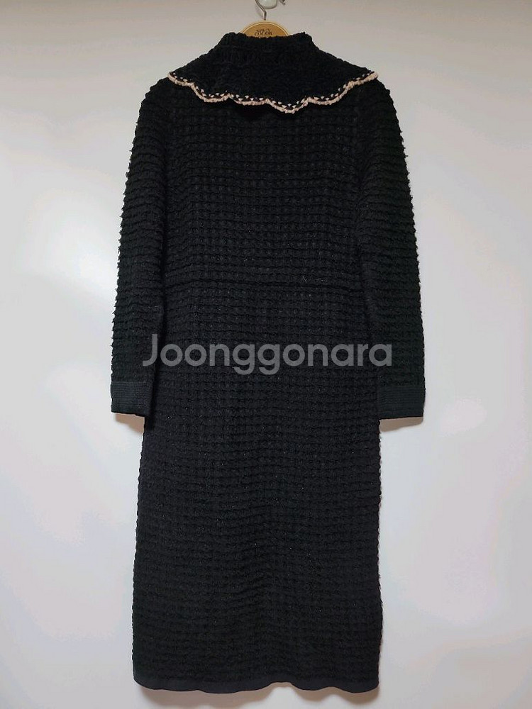 새상품급 한섬 마인 디테쳐블 칼라 니트 드레스--5