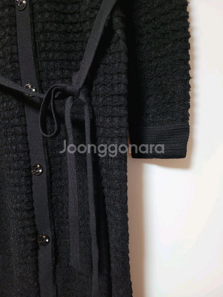 새상품급 한섬 마인 디테쳐블 칼라 니트 드레스--8