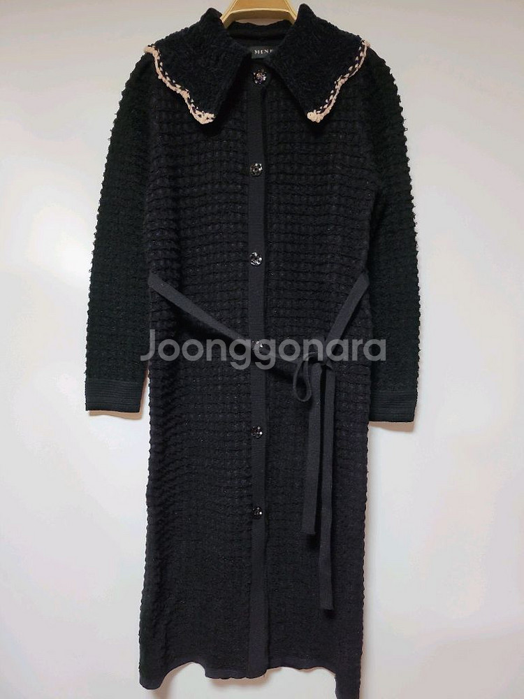 새상품급 한섬 마인 디테쳐블 칼라 니트 드레스--4