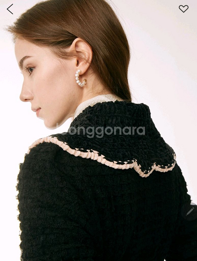 새상품급 한섬 마인 디테쳐블 칼라 니트 드레스--3