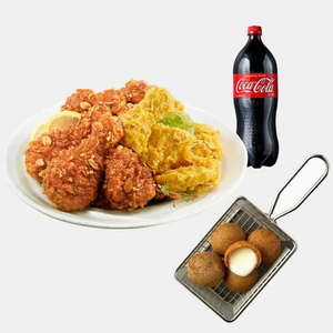bhc 후라이드반/양념반 + 치즈볼 + 콜라1.25L