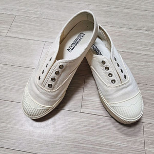 케빈브라운 아이보리 캔버스 슬립온 250