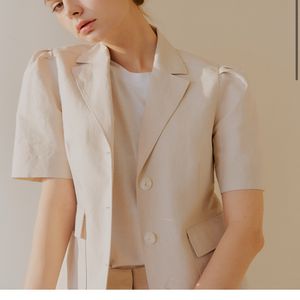 슬로윤 린넨 반팔 블레이저 팬츠 셋업 새상품