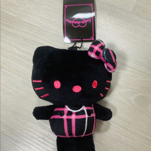 산리오 블랙 핑크 아베일 키티 인형 키링 새상품