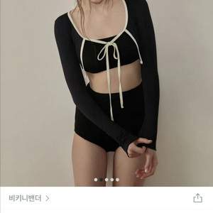 비키니밴더 베네티 리본 래쉬 커버업 + 비키니 M
