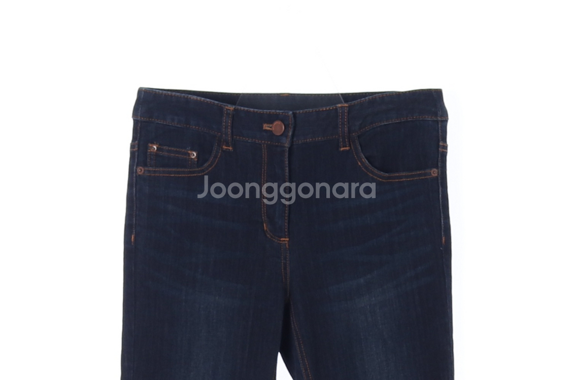 [M]빈폴 진청 로우라이즈 세미 부츠컷 데님 진 청바지--1