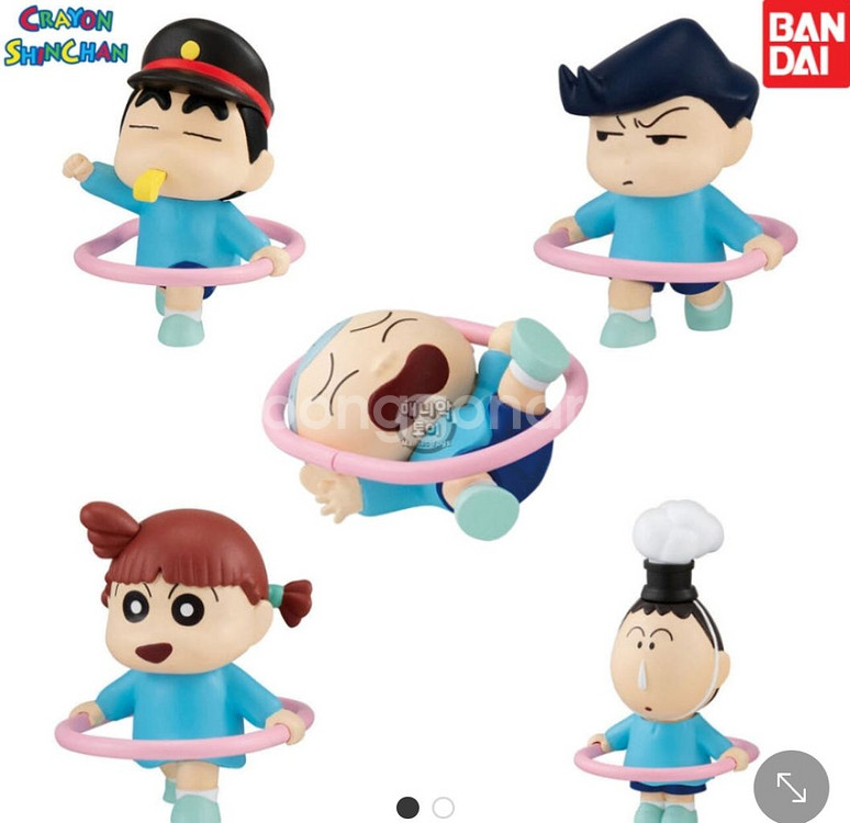 반다이 짱구 가챠 피규어 기차놀이 철수--0