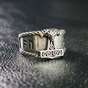 Norse 실버 남자 고대 바이킹 반지
