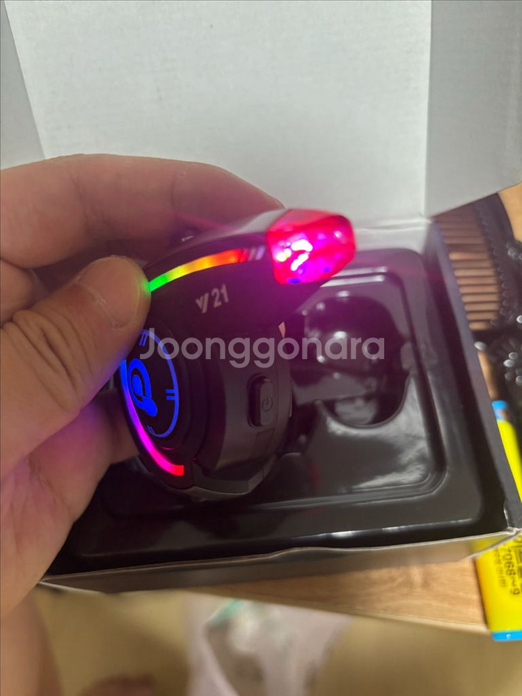 <최신형 RGB 무료배송 새상품>오토바이 헬멧 블루투스--5