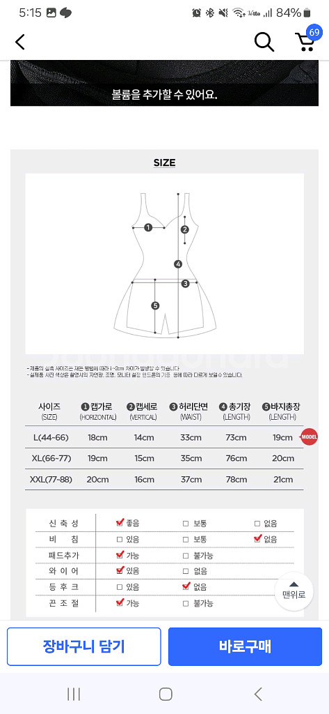 레이스 플레어 빅사이즈 체형커버 원피스수영복 2XL 7--8