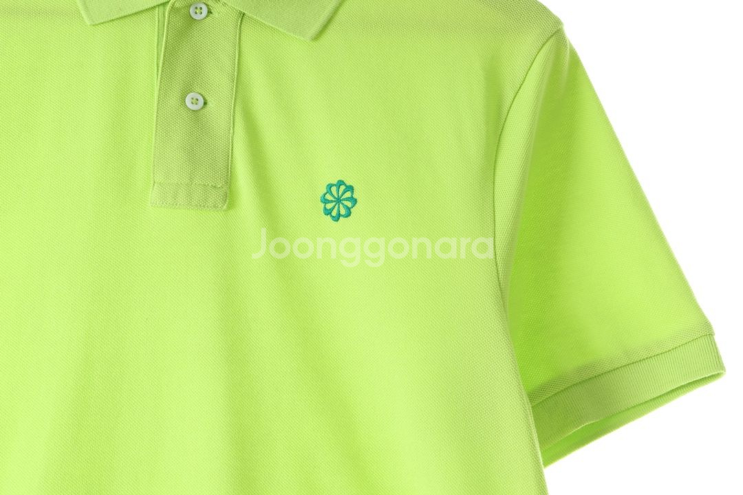 (L) 나이키 반팔 카라 티셔츠 라임 올드스쿨--3