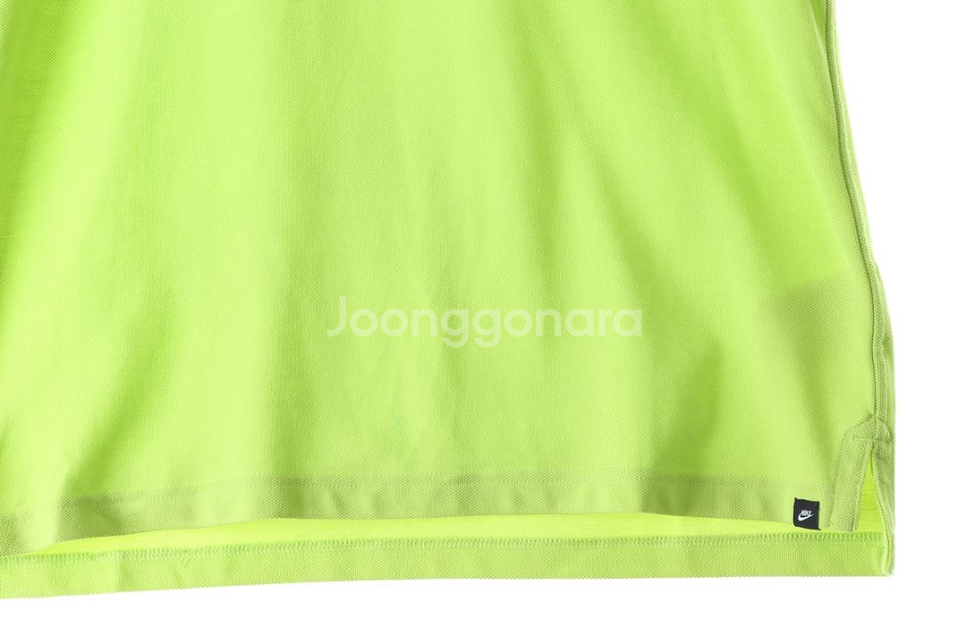 (L) 나이키 반팔 카라 티셔츠 라임 올드스쿨--5