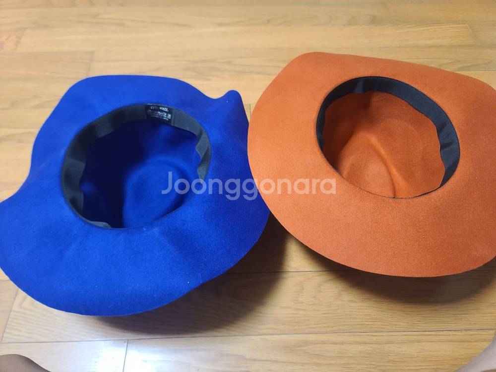 울 100% 페도라 모자 2개--9