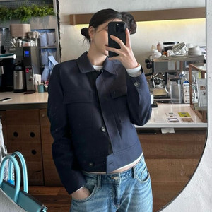 (ceeci) 더블 포켓 필드 자켓 네이비 한번 착용