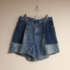 한섬 크세이나 슈나이더 레이어드 데님 쇼츠 팬츠 s