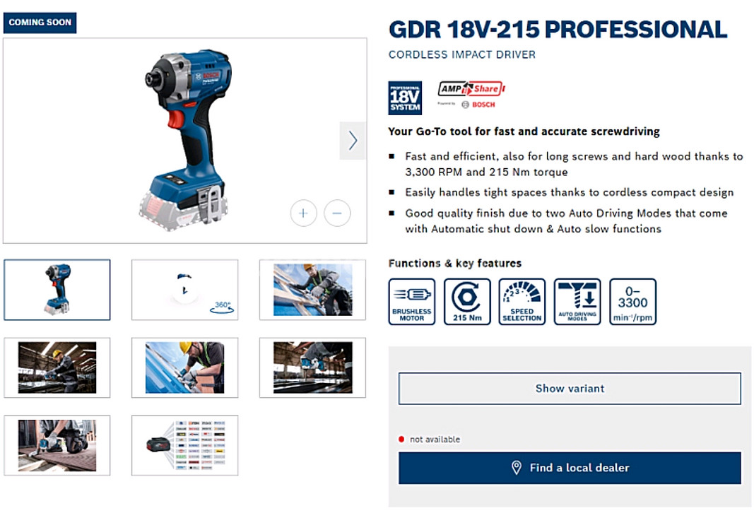 보쉬코리아 정품 임팩 드라이버 GDR 18V-215--1