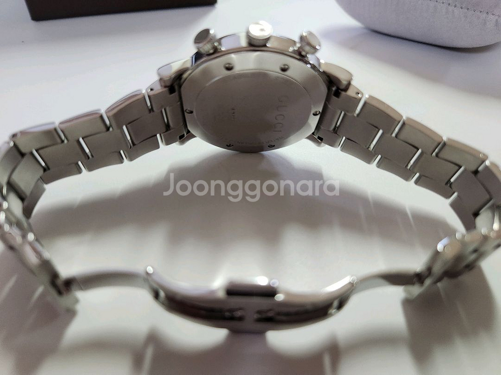 (정품)구찌 크로노그래프 메탈시계--3