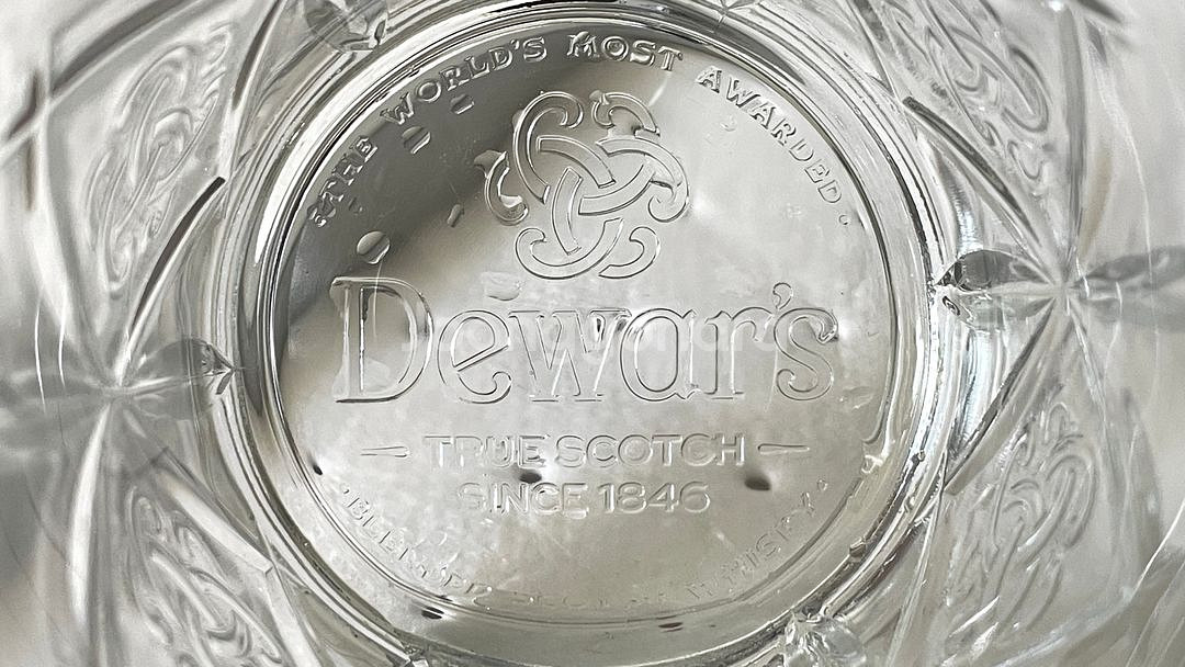 듀어스(Dewar's) 언더락 유리잔 페어 세트--2