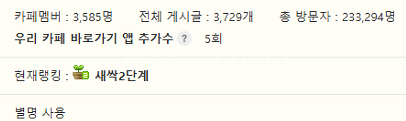 네이버 카페 양도합니다. 3585명--1