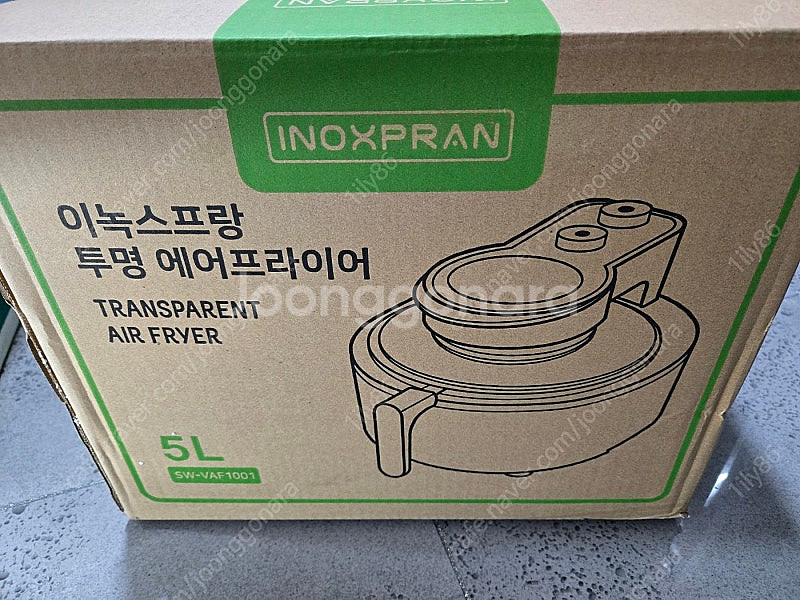 미개봉 이녹스프랑 투명 에어프라이어--0