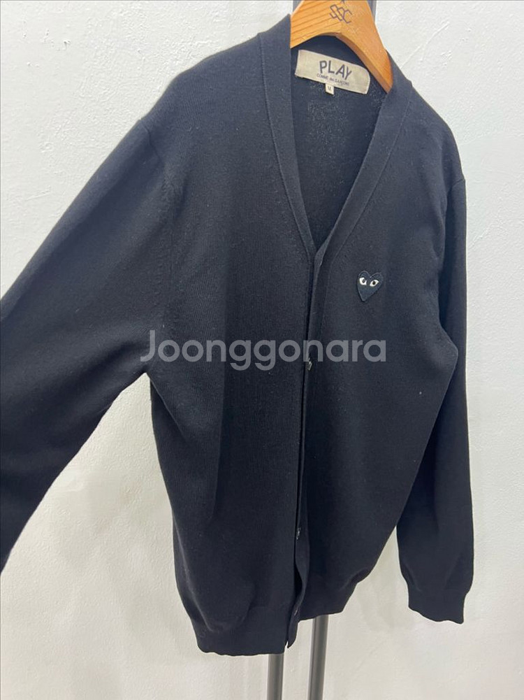 정품) 꼼데가르송 블랙와펜 남성 가디건 M--1