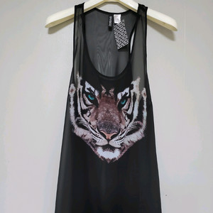 (S)H&M 디바이디드 호랑이 나시