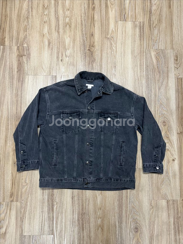 H&M 니들워크 트러커 데님 자켓--2