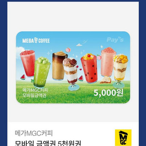 메가커피 모바일 금액권